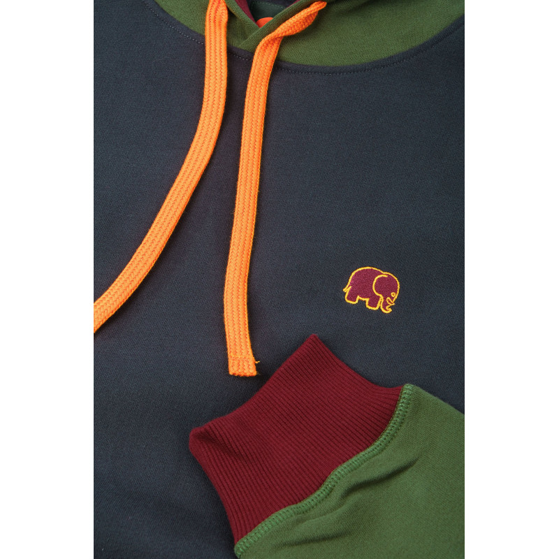 Organic Color Block Hoodie Tre