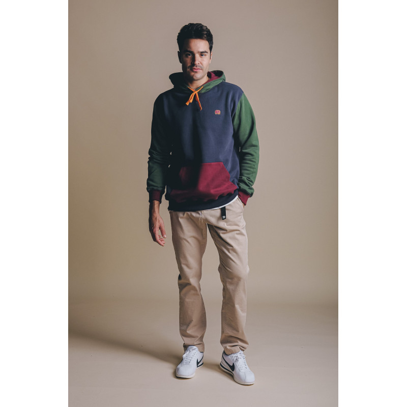 Organic Color Block Hoodie Tre