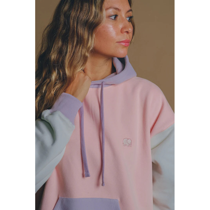 Oversized Color Block Hoodie