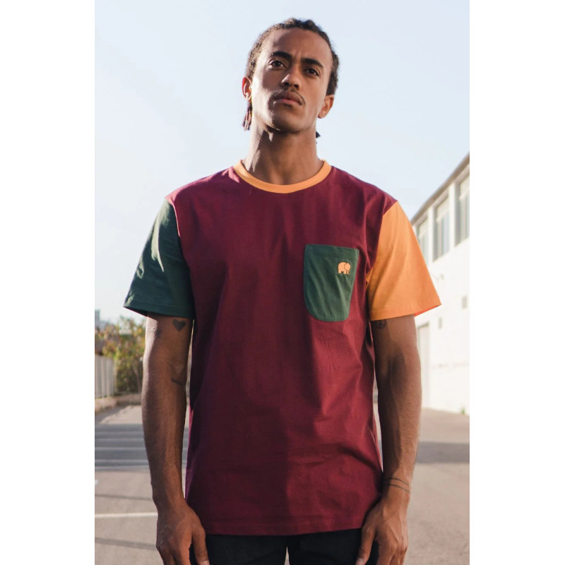Organic Pocket Color Block T-S