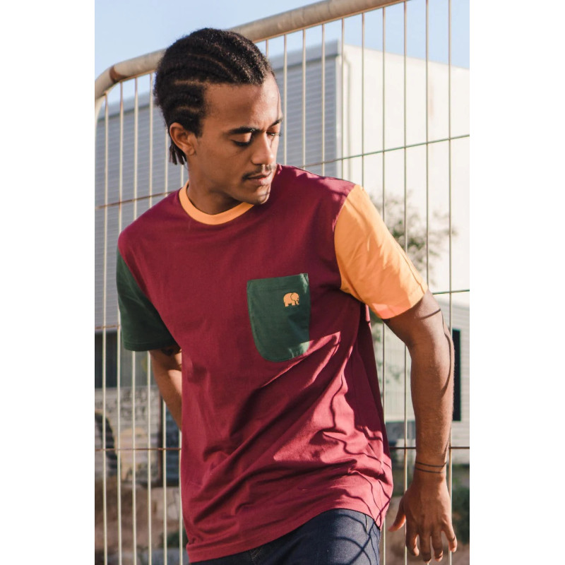 Organic Pocket Color Block T-S