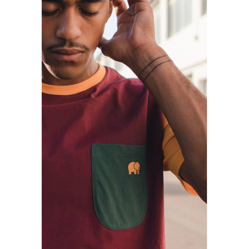 Organic Pocket Color Block T-S