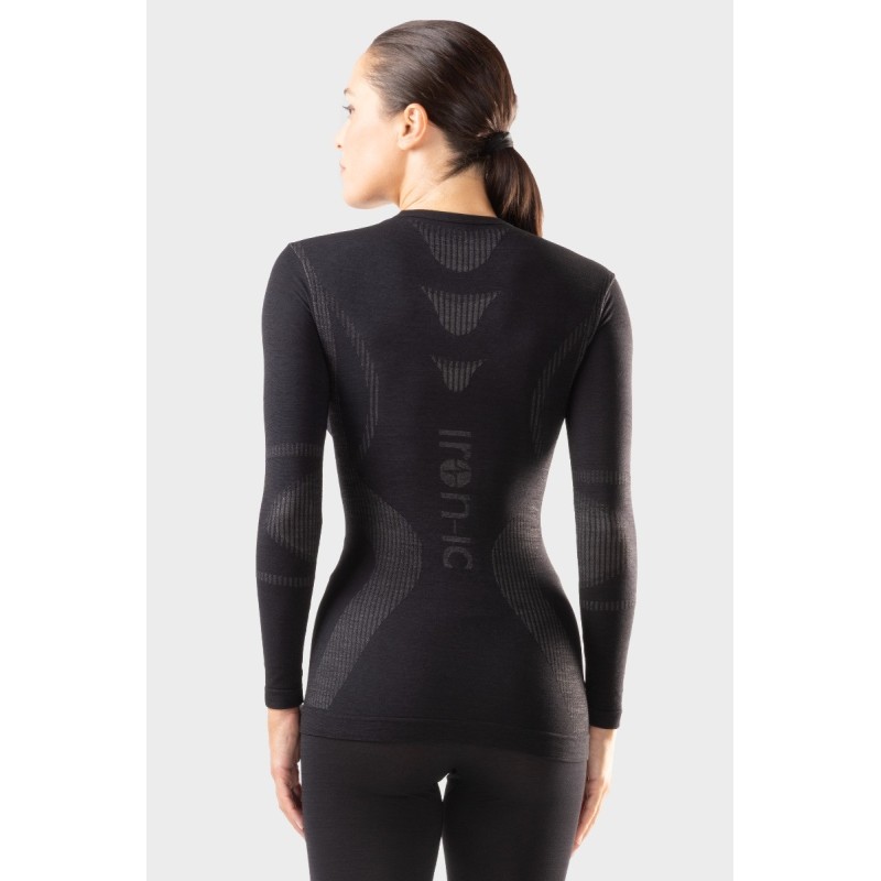 Baselayer femme Ironic T-shirt LS Lady IRN pplG 7.1 M – Chaleur mérinos | Horizon Montagne - laboiteaskis.fr