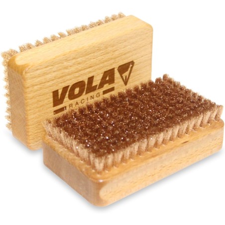 Brosse bronze VOLA – Structuration semelle ski avant et après fartage | Horizon Montagne