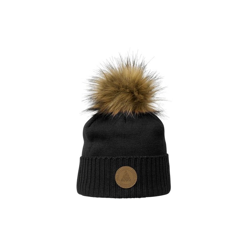 Bonnet adulte CAIRN Julia – Bonnet chaud laine mérinos à pompon