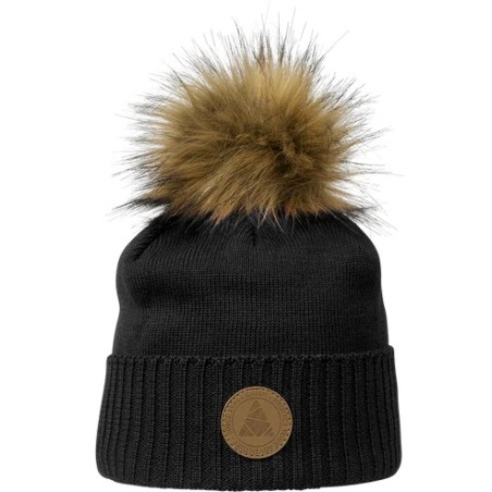 Bonnet adulte CAIRN Julia – Bonnet chaud laine mérinos à pompon