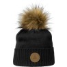 Bonnet adulte CAIRN Julia – Bonnet chaud laine mérinos à pompon