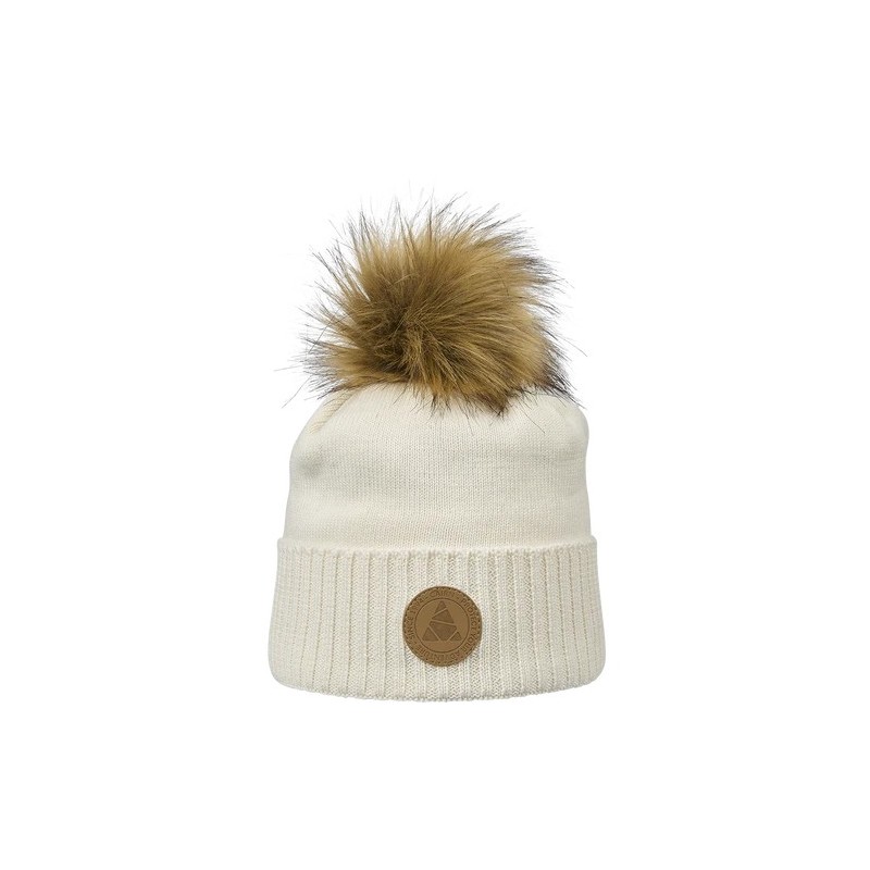 Bonnet adulte CAIRN Julia – Bonnet chaud laine mérinos à pompon