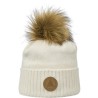Bonnet adulte CAIRN Julia – Bonnet chaud laine mérinos à pompon