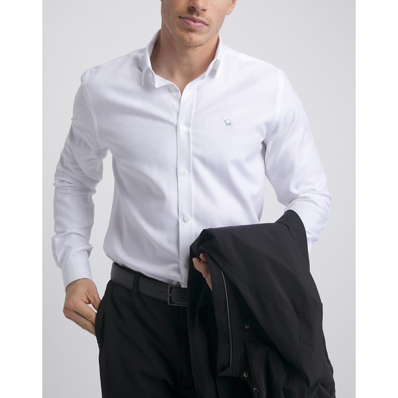 Chemise homme coton chevron Lahmet Benson & Cherry