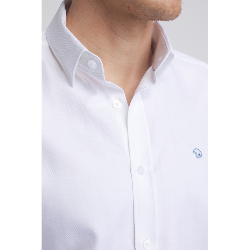 Chemise homme coton chevron Lahmet Benson & Cherry