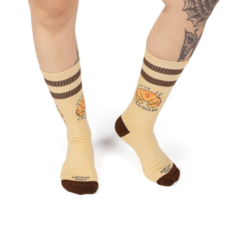 AMERICAN SOCKS Vive Le Croissant | Chaussettes lifestyle