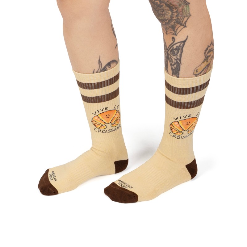 AMERICAN SOCKS Vive Le Croissant | Chaussettes lifestyle