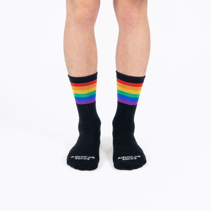 AMERICAN SOCKS Rainbow Pride (Black) | Chaussettes lifestyle