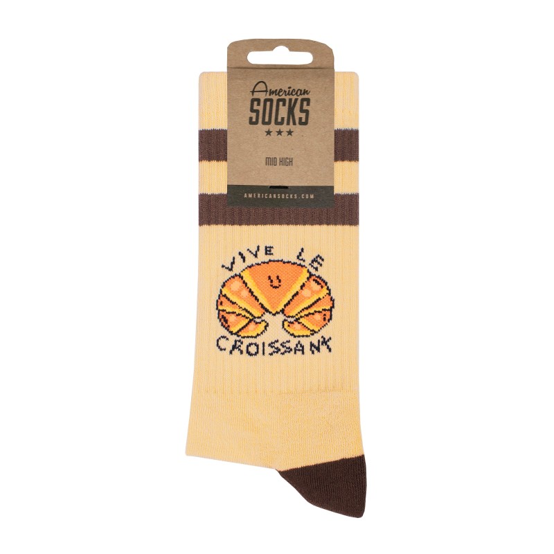 AMERICAN SOCKS Vive Le Croissant | Chaussettes lifestyle