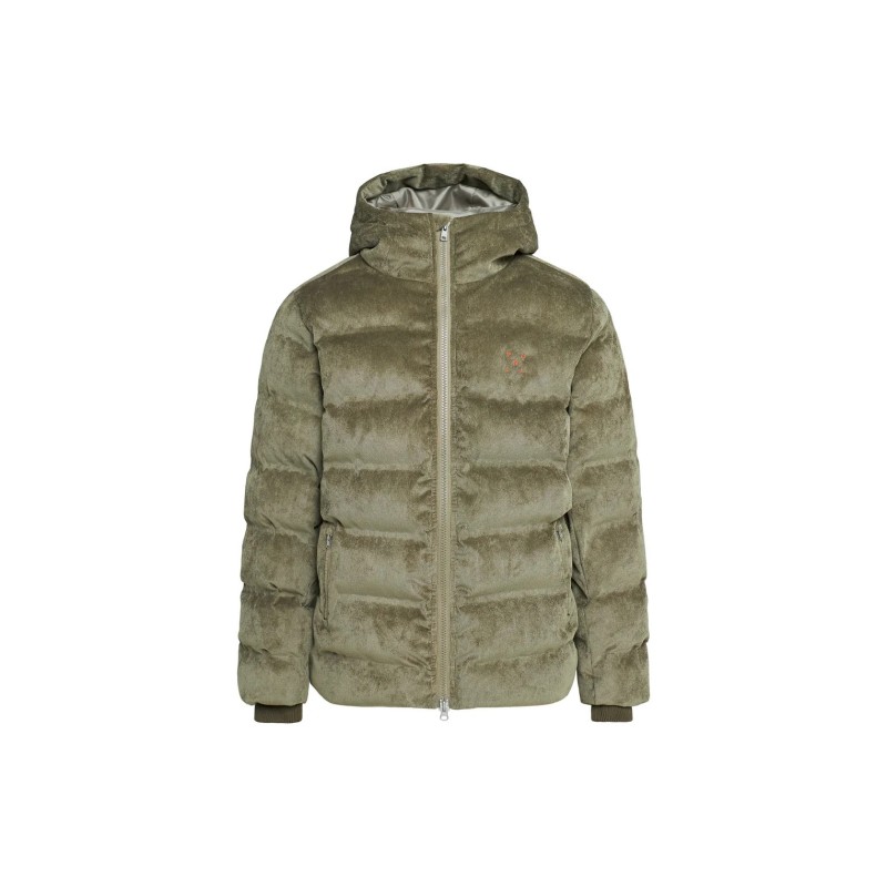 PULLIN Laface Kaki Corduroy | Doudoune velours homme